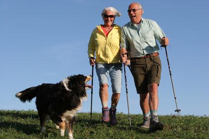 hund, frau und mann haben spass