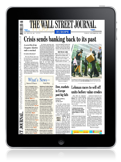Wall Street Journal on iPad