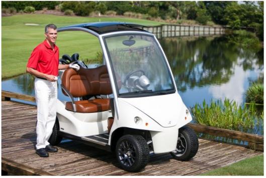 Golf Cart- Porsch Style!- Introducing the Garia Soleil de Minuit Golf Cart