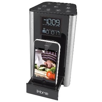 iHOME iP39 Dual Kitchen Timer and Alarm Clock Radio Speaker System for iPhone and iPod