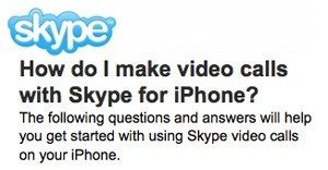 iPhone 4 Skype Video Calling
