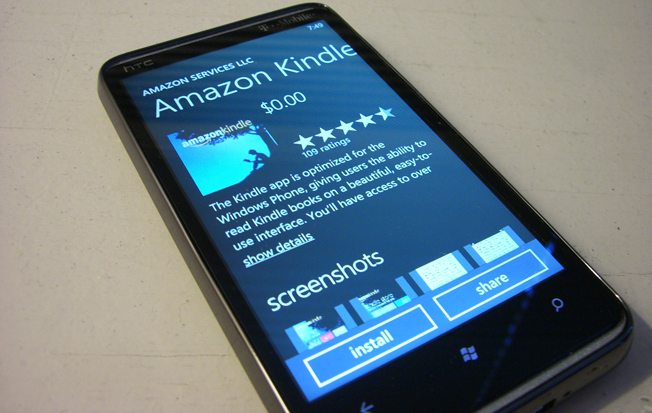 Amazon Kindle app for Windows Phone 7