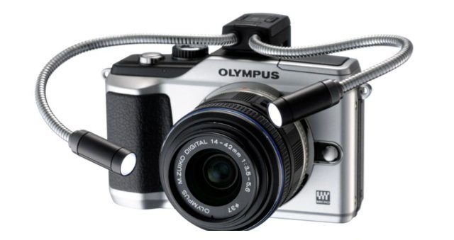 Olympus E-PL2 with adjustable spotlights