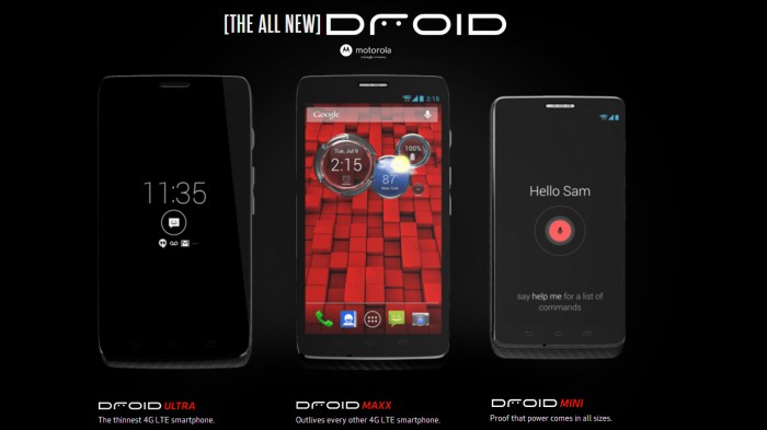 Verizon Motorola’s Droid Ultra, Mini and Maxx (video)