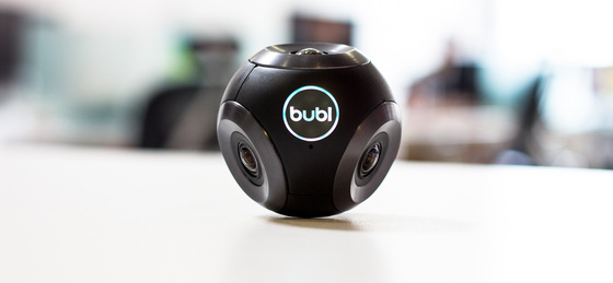 Bubl 360 degree camera uses software to connect images