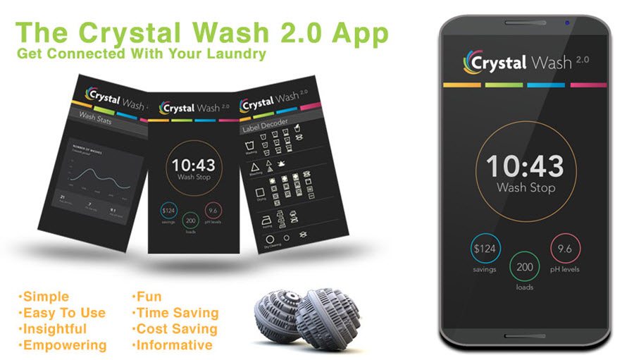 Crystal Wash 2.0 uses app to gauge