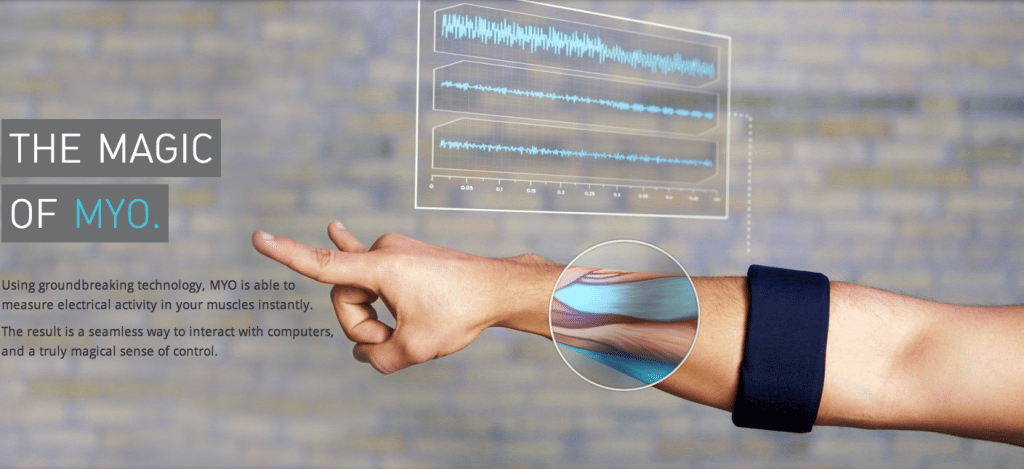 Myo Muscle-Sensing Armband has Myo connect app