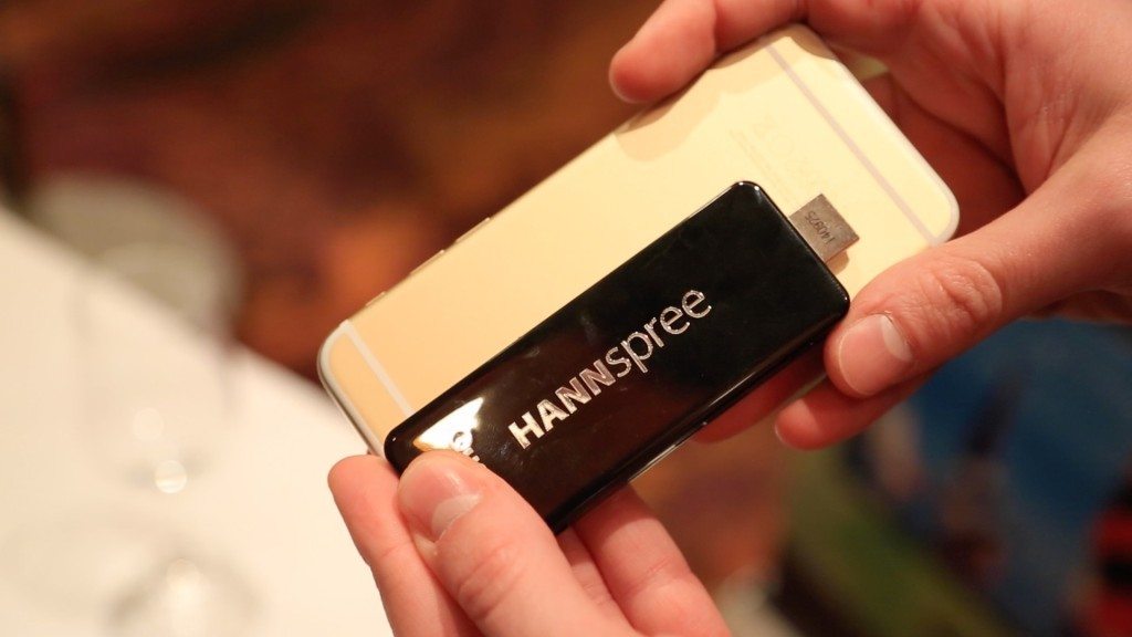 Hannspree Micro PC is about the size of a Google Chromecast