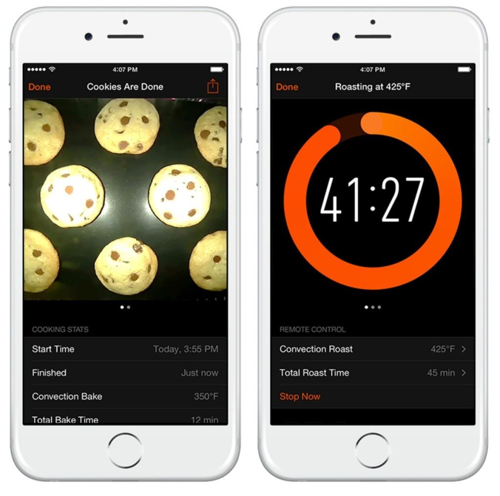 June Intelligent Oven uses an app to control