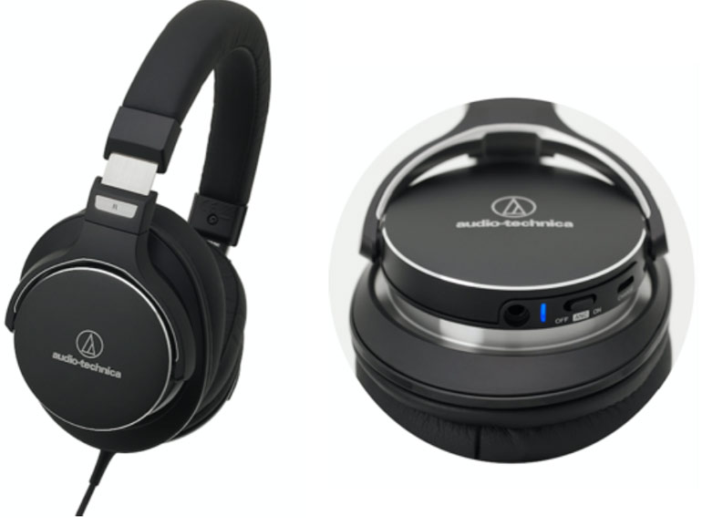 Audio-Technica MSR7NC headphones are light
