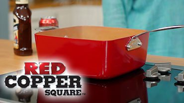 Telebrands Red Copper square pan is available