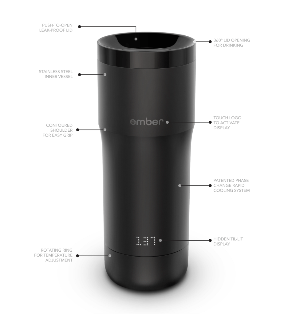Ember Connected & Heated Travel Mug takes an hour to charge