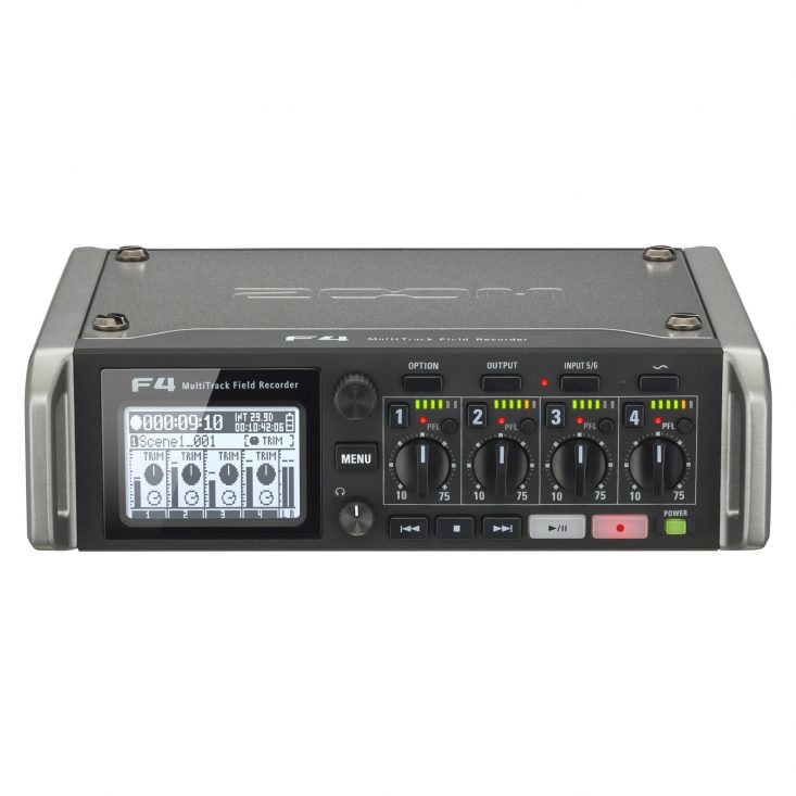 Zoom F4 is a field recorder with 6 inputs