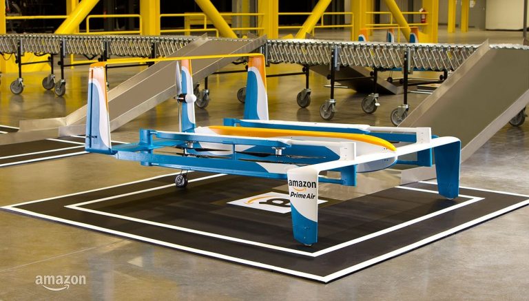 Amazon Drones may dock on ships and trains