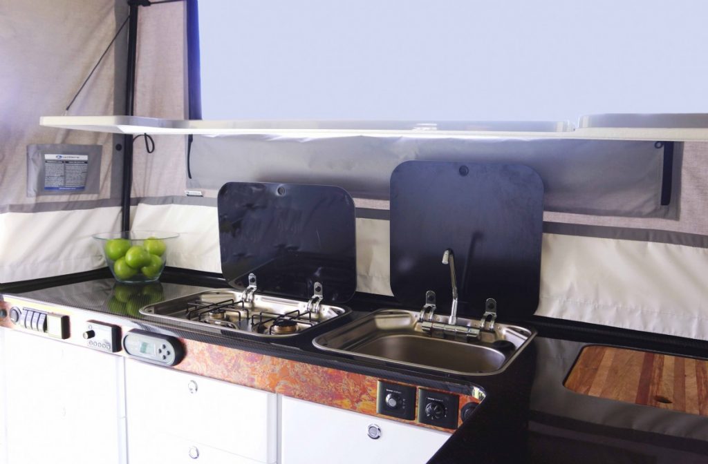 Ultimate Nexus Camper has a kitchen