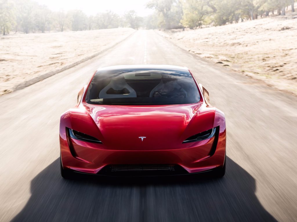Tesla Roadster goes 0-60 in under 2 seconds