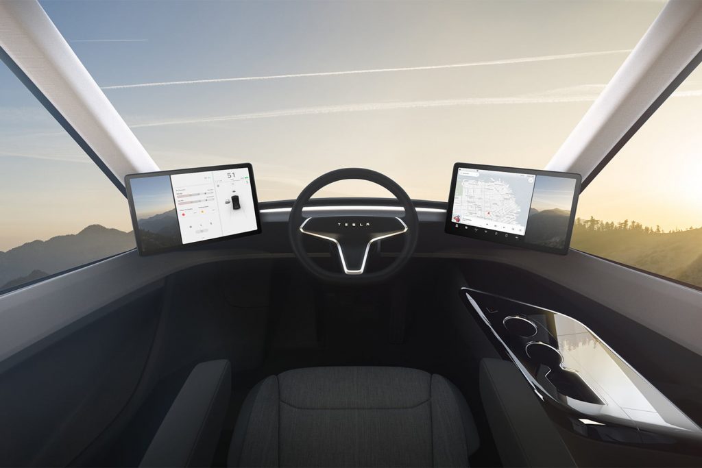 Tesla Semi has control panels
