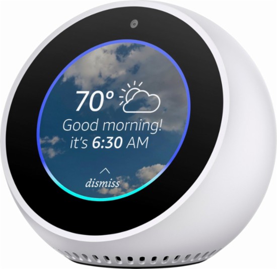 Echo Spot comes in white