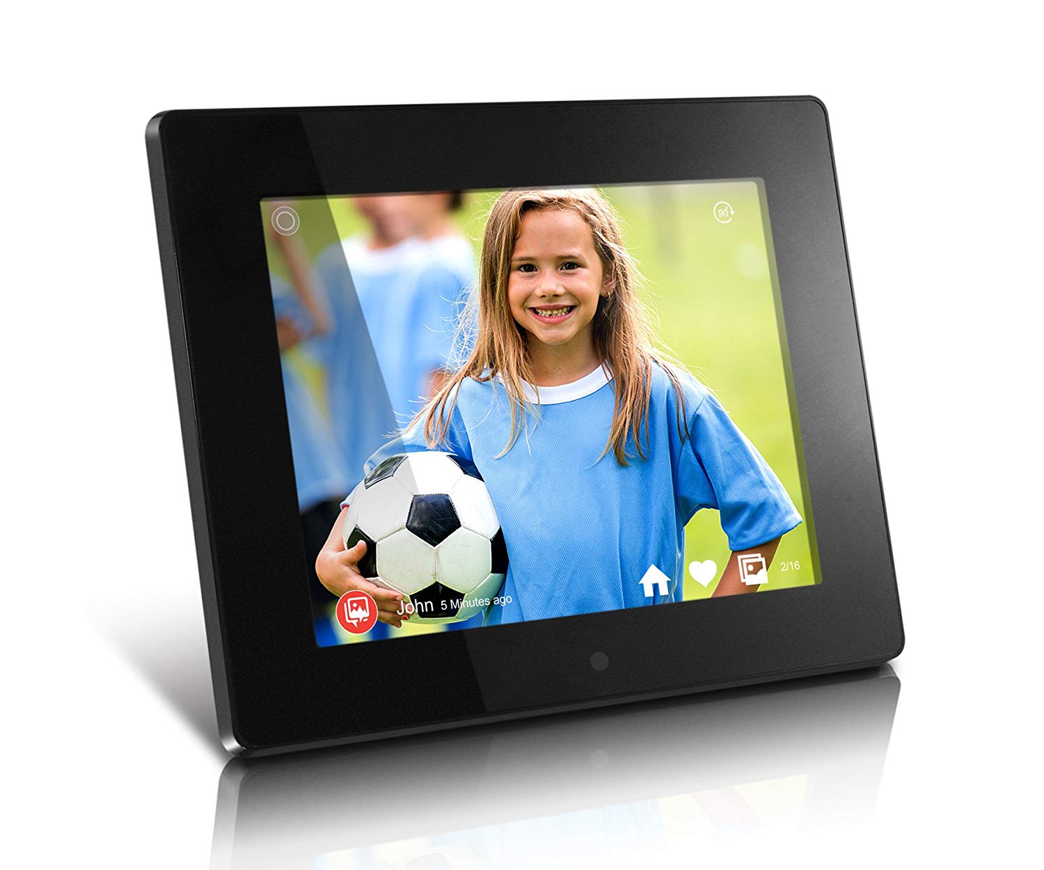 Aluratek (AWDMPF208F) 8-inch Hi-Res WIFI Digital Photo Frame with Touchscreen