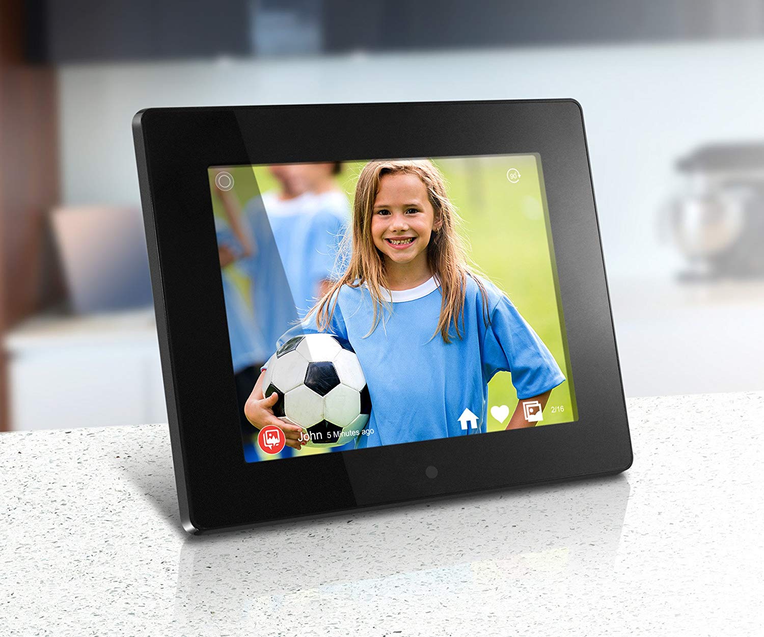 Aluratek (AWDMPF208F) 8-inch Hi-Res WIFI Digital Photo Frame with Touchscreen