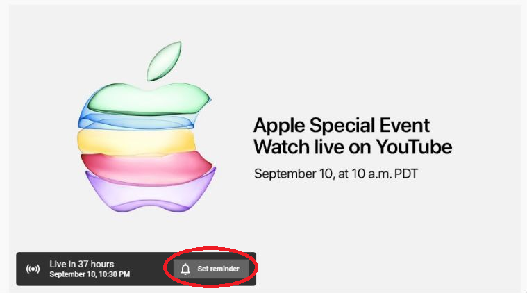 Apple September 10 Event LiveStream