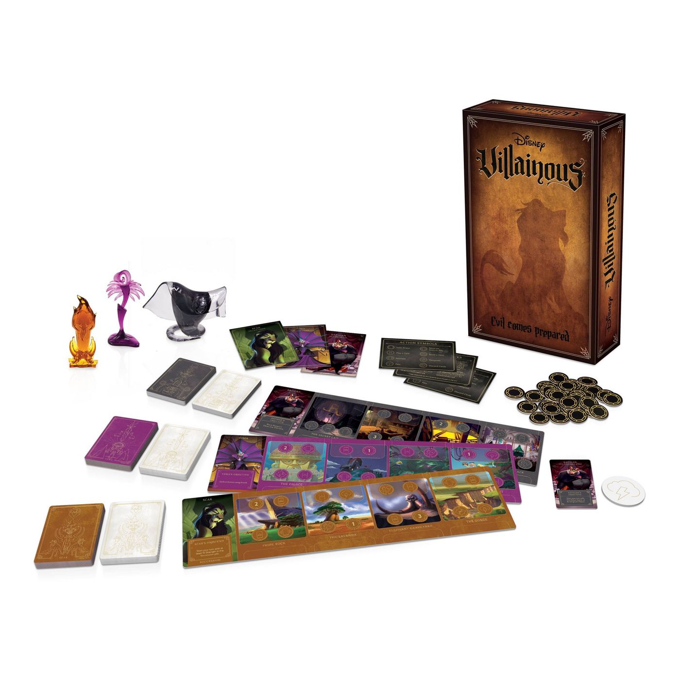 Disney Villainous: Evil Comes Prepared Box Contents