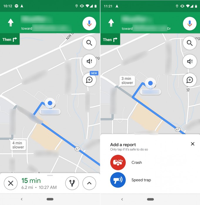 Google Maps iOS Report Traffic Incidents