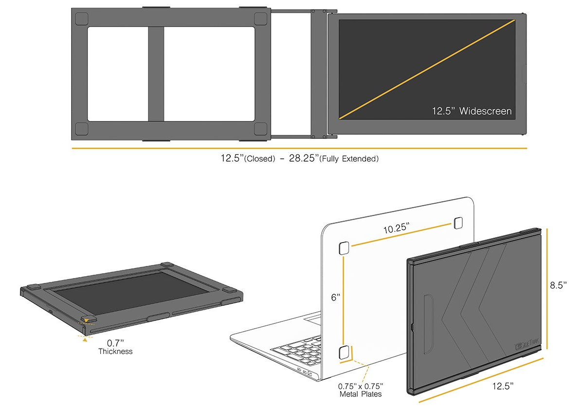 Stand Steady SideTrak Attachable Portable Monitor