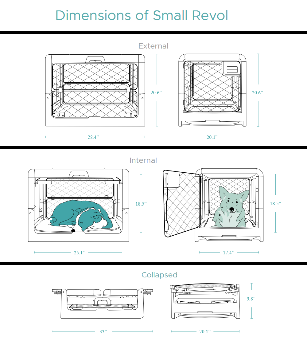 Revol Dog Crate - Small Measurements