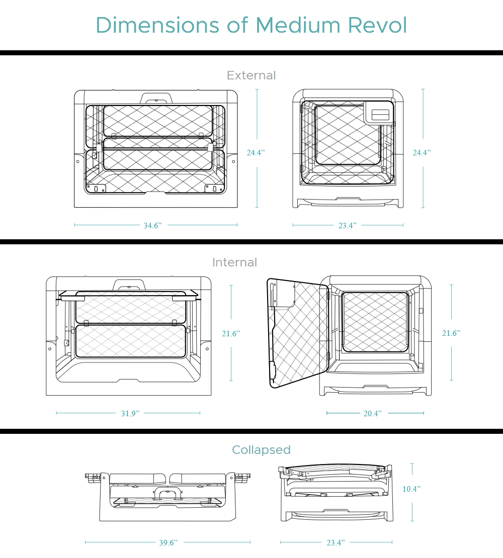 Revol Dog Crate - Medium Measurements