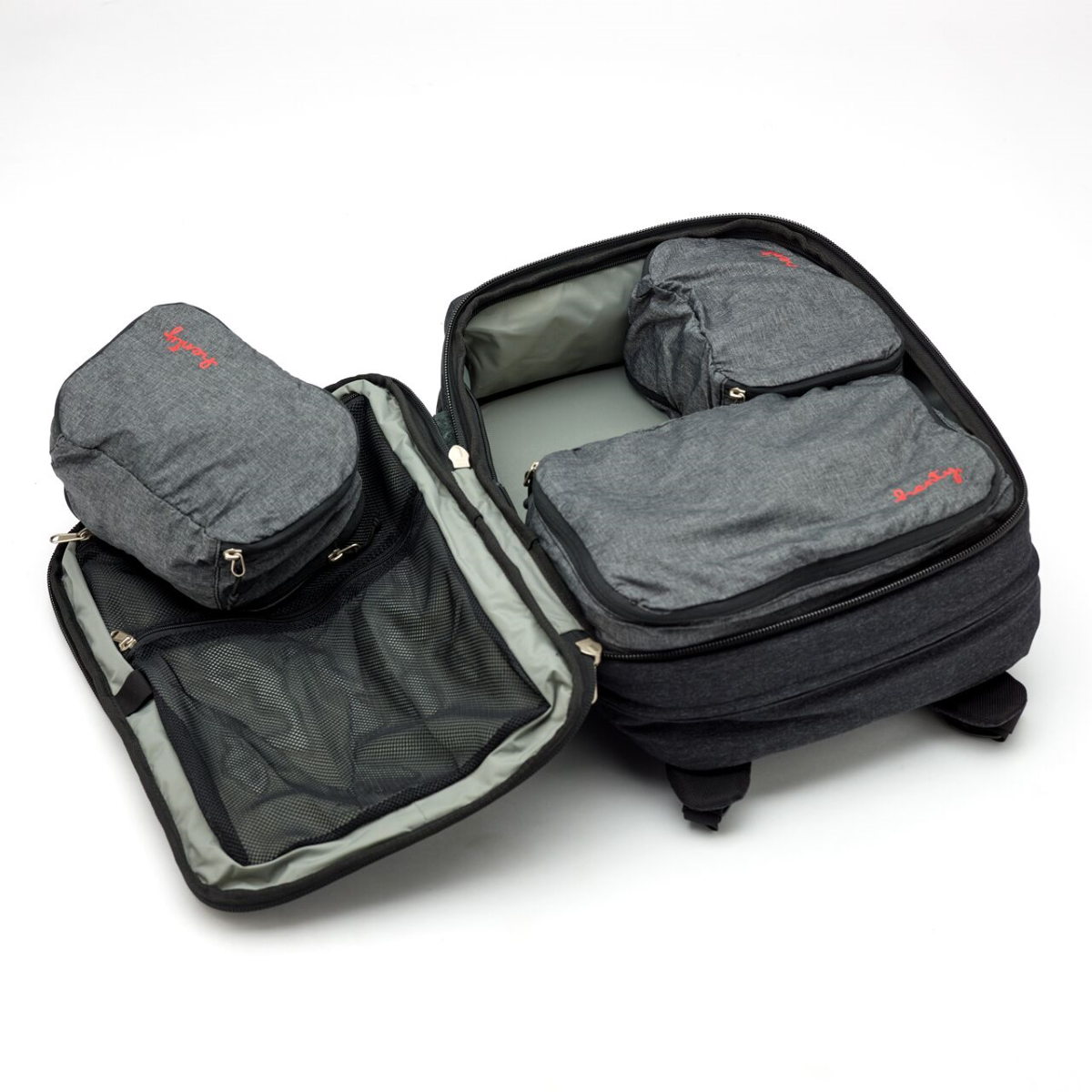 Henty Travel Brief Backpack Three Packing Cubes (1)