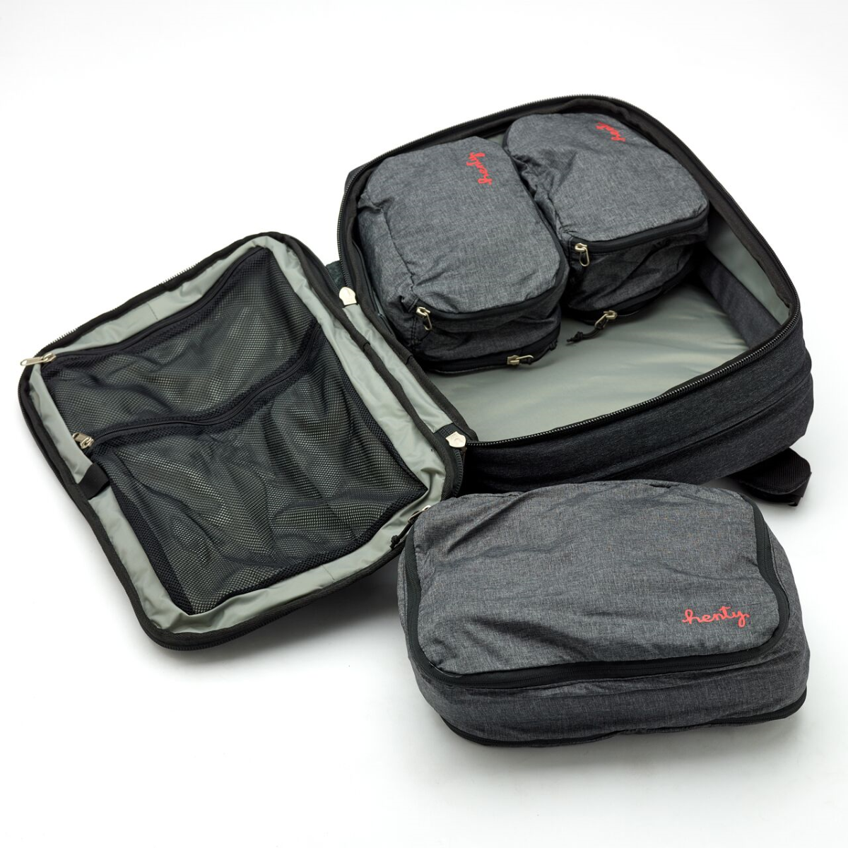 1. Henty Travel Brief Backpack Three Packing Cubes (2)