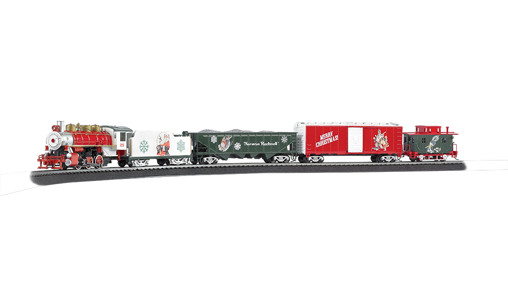 norman rockwell christmas train set