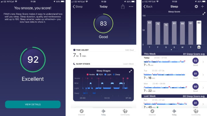 Fitbit Versa 2 - Sleep Tracking & Sleep Scores