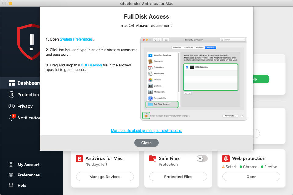 Bitdefender for Mac Installation