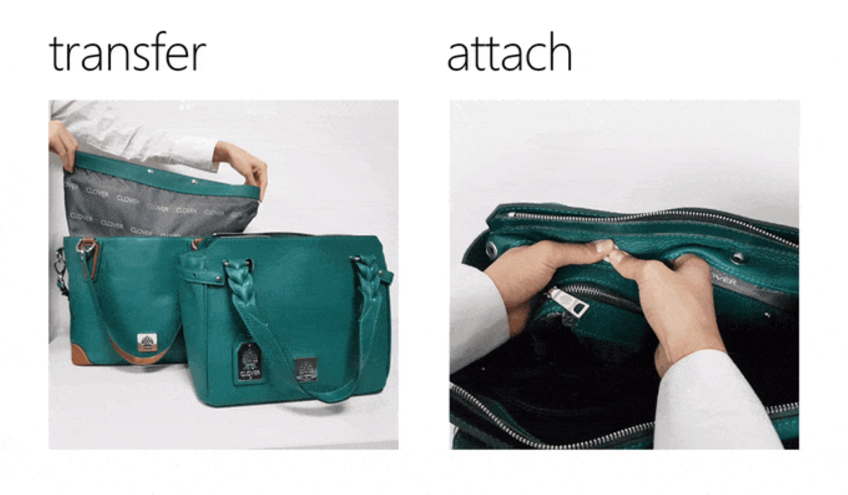 Clover Bag - Removable Inner Part