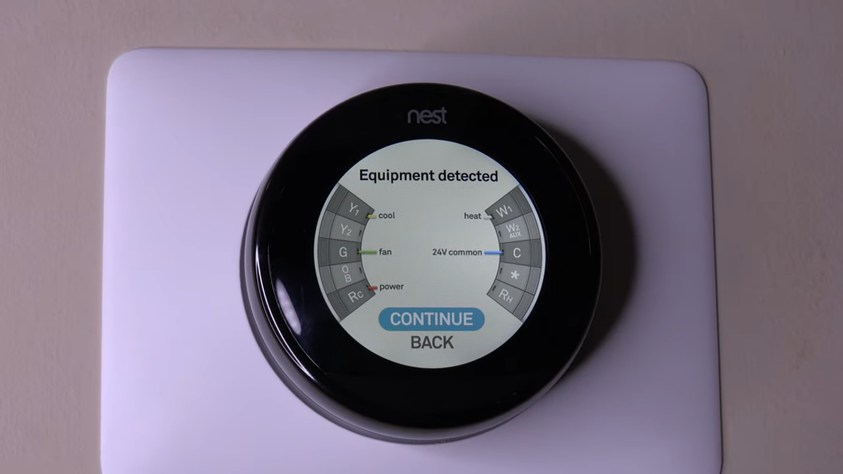 Google Nest Learning Thermostat - Successfull Wiring Screen