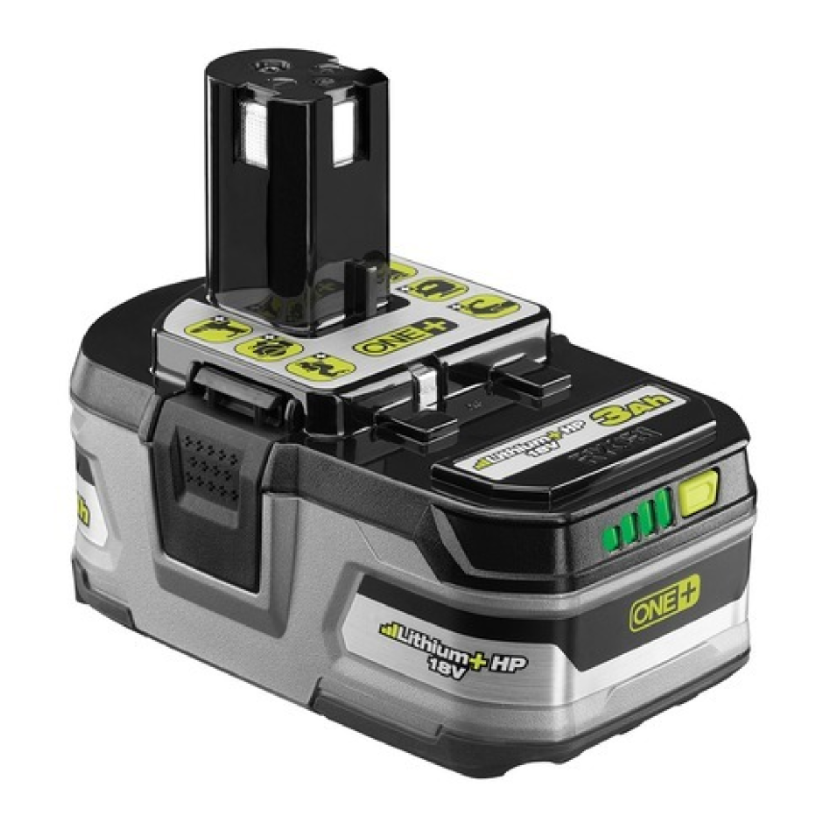 Ryobi P191 18V ONE+ 3.0Ah Battery - Built-In 4-Bar Illuminated Charge Indicator