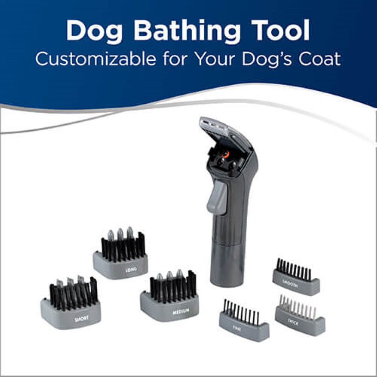Bissell Barkbath Portable Dog Bath - 2 sets of 3 Customizable Tools - Spray Nozzles and Grooming Clips