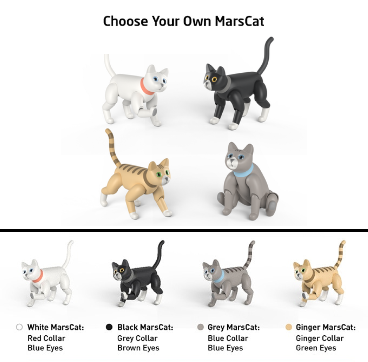 MarsCat Robot Cat- 4 Different Color Models