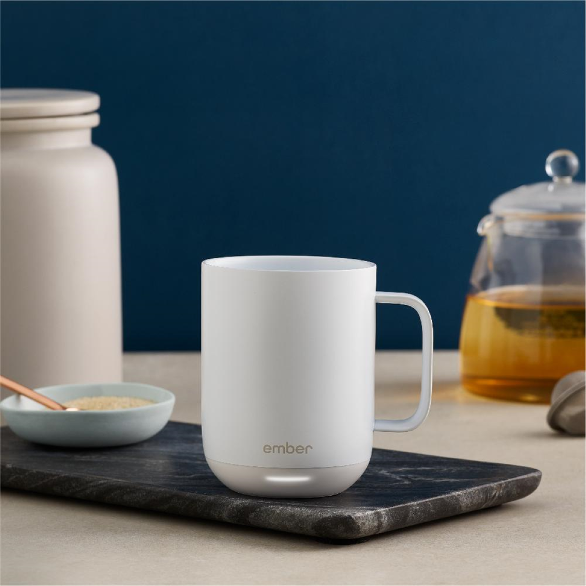 Ember Mug 2 battery heated coffee mug - 10 oz. model in White