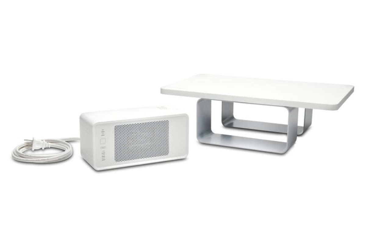 WarmView Ceramic Heater - Heater and Monitor Stand (side-by-side)