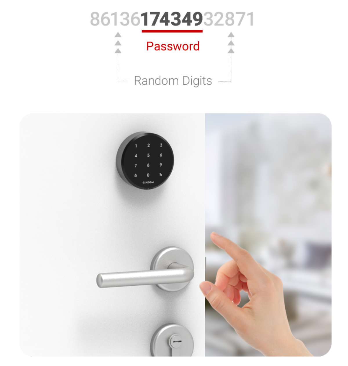 Gimdow Smart Door Locks - Anti-Peep Passcode Reading