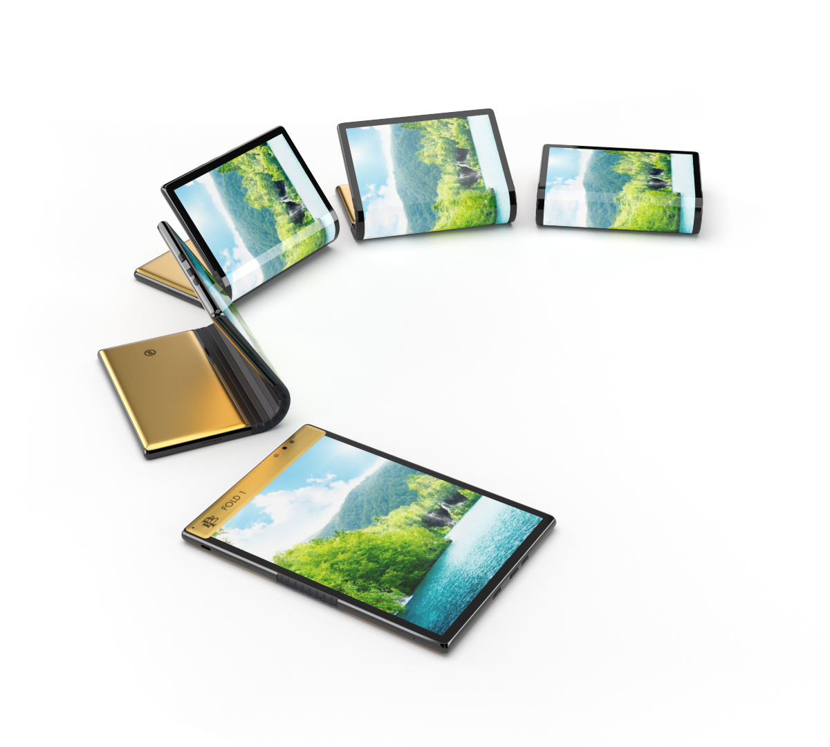 Escobar Fold 1 Foldable Phone - Folding into a Tablet