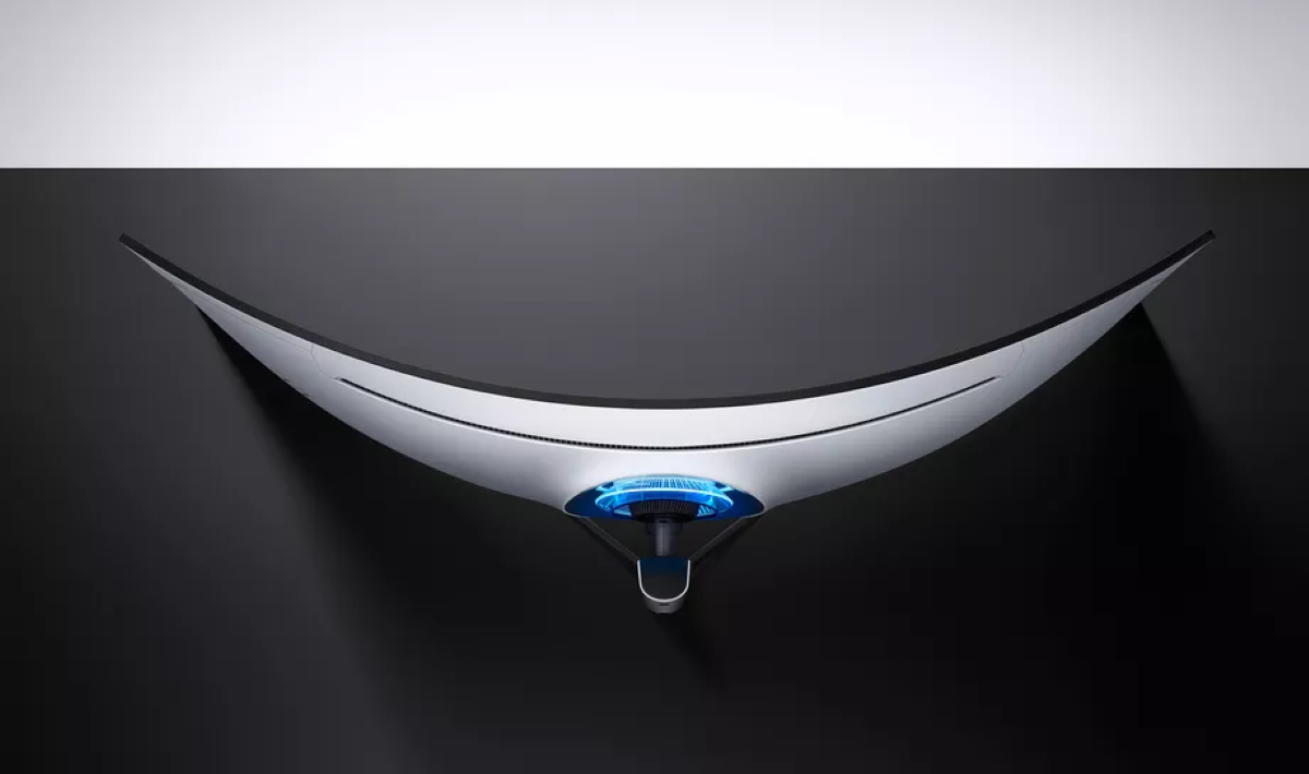 Samsung Odyssey G9 - Design - Back Side's Strong-Glowing Blue Light
