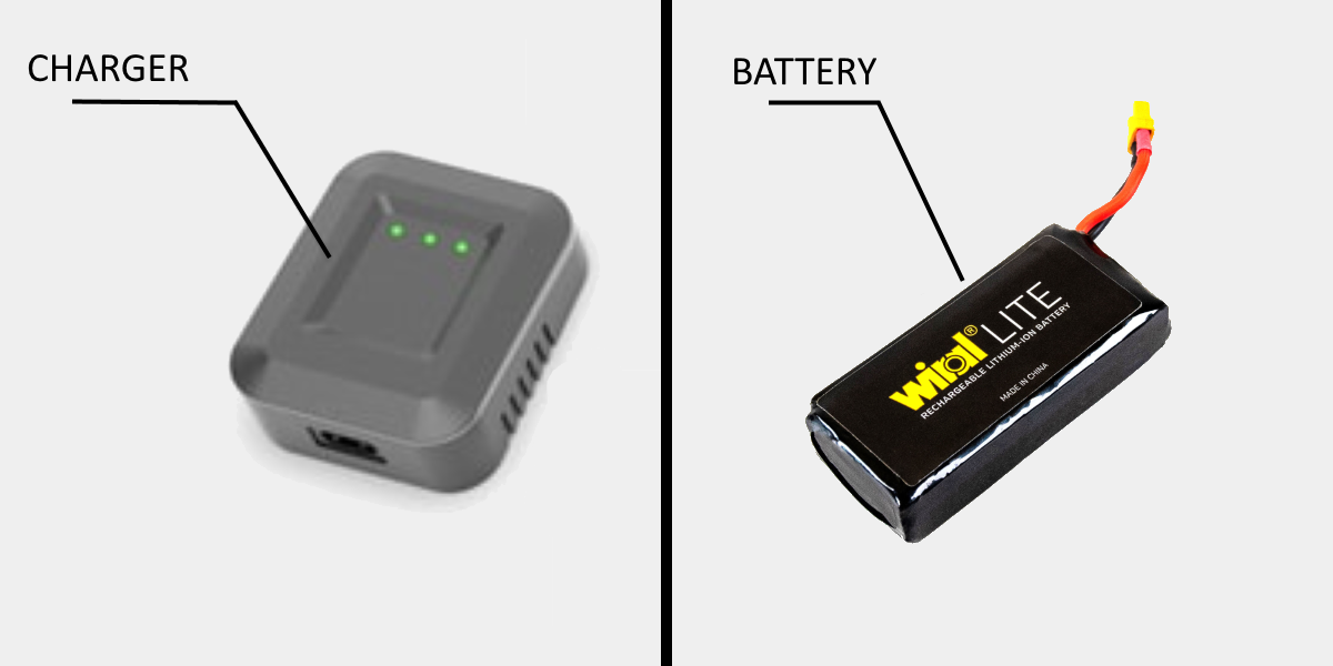 Wiral LITE's Battery and Charger