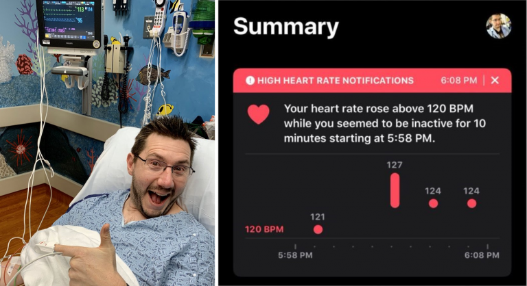 Apple Watch's high heart rate notification
