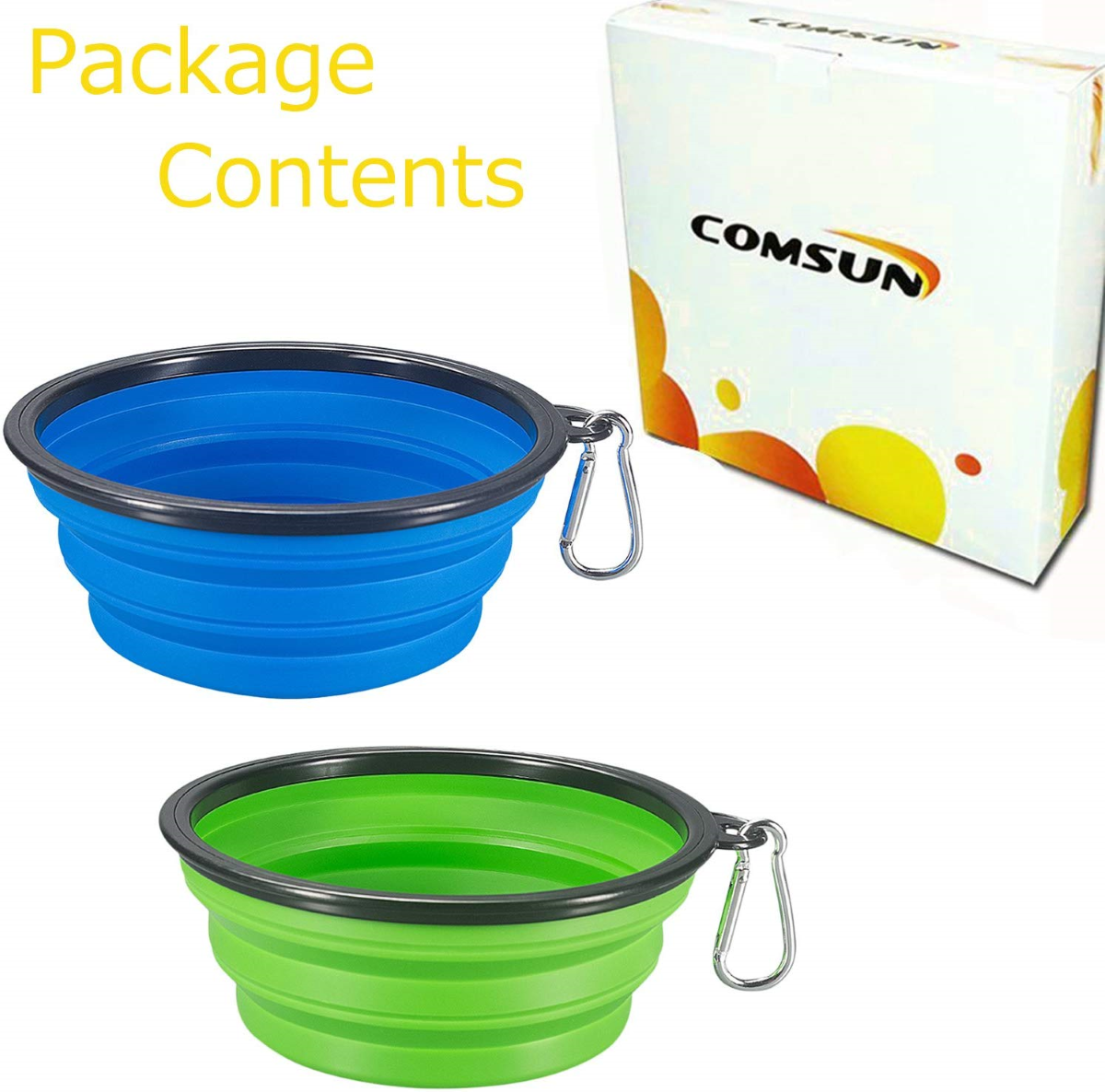 COMSUN Collapsible Dog Bowls