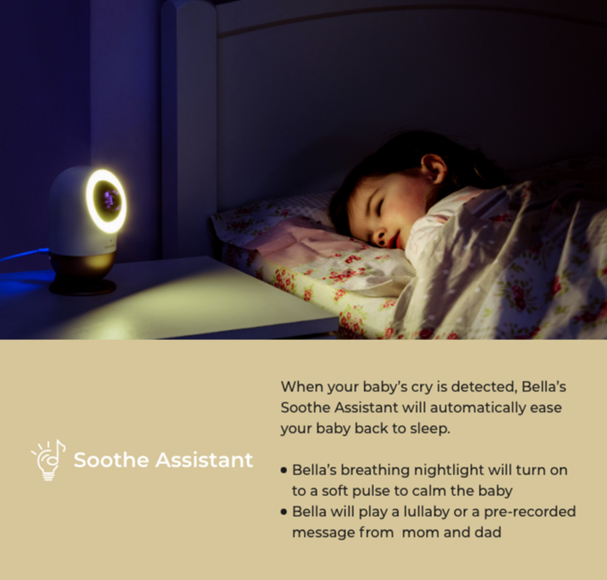 Bella Baby Monitor - Soothe Assistant Mode