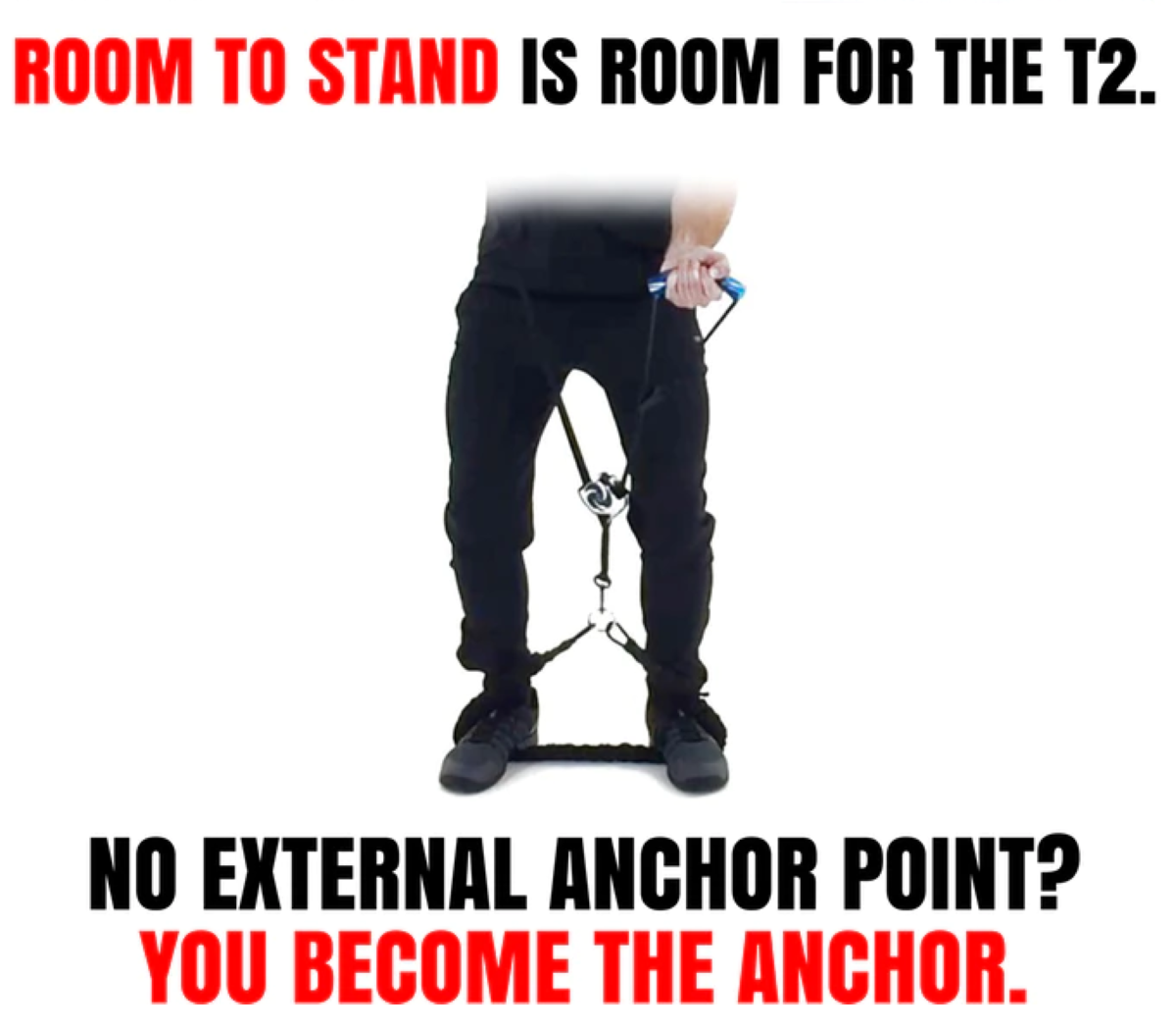 No External Anchor Point Needed to Strap the System To